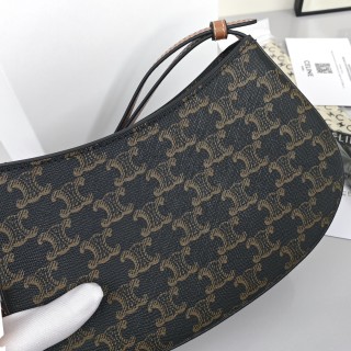 Celine Tilly Underarm Bag – Monogram Canvas with Gold Hardware view 5