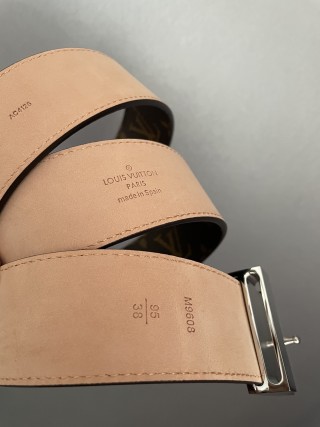 Louis Vuitton Monogram Canvas Belt with Silver LV Buckle view 5