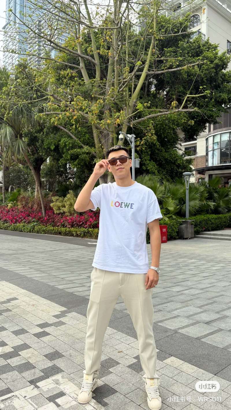 Loewe White Logo Short Sleeve T-Shirt