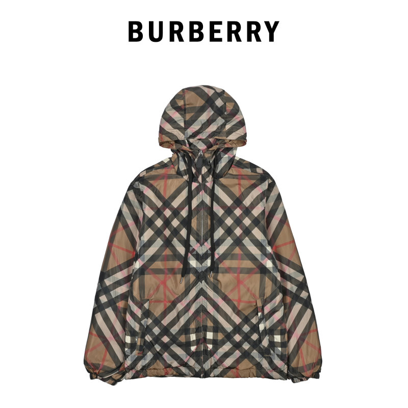 Burberry Vintage Check Hooded Jacket Brown view