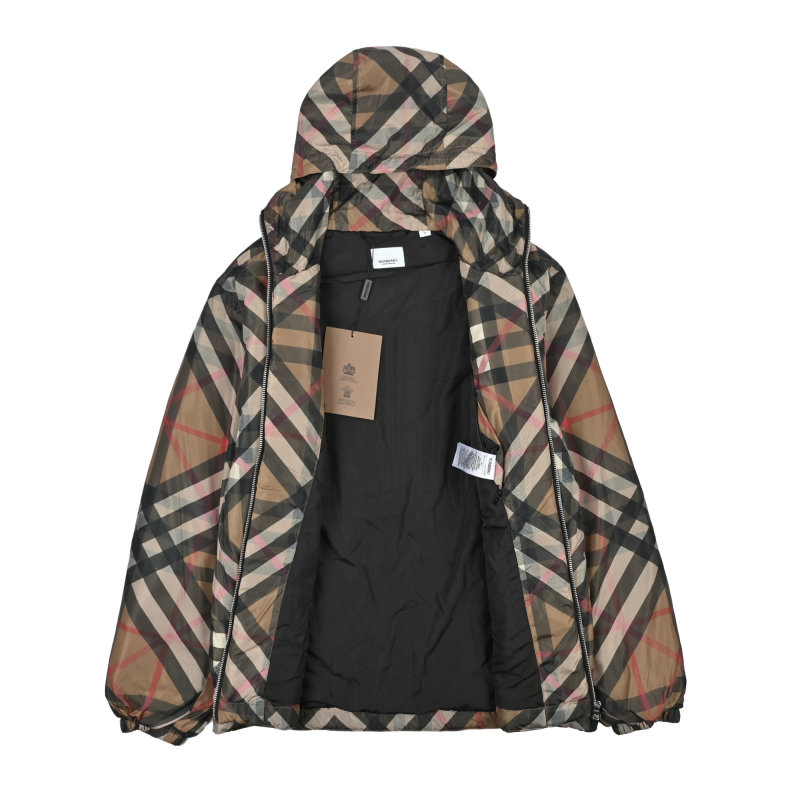 Burberry Vintage Check Hooded Jacket Brown view