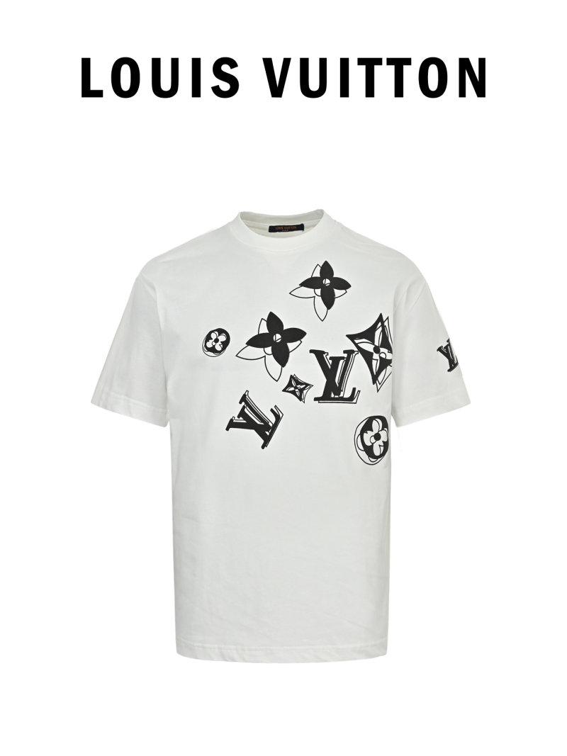 Louis Vuitton Monogram Flower Print Cream T-Shirt view