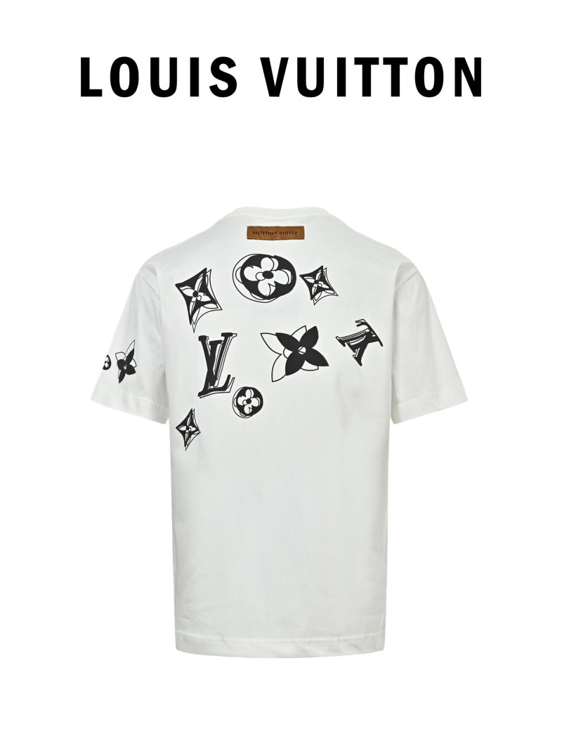 Louis Vuitton Monogram Flower Print Cream T-Shirt view