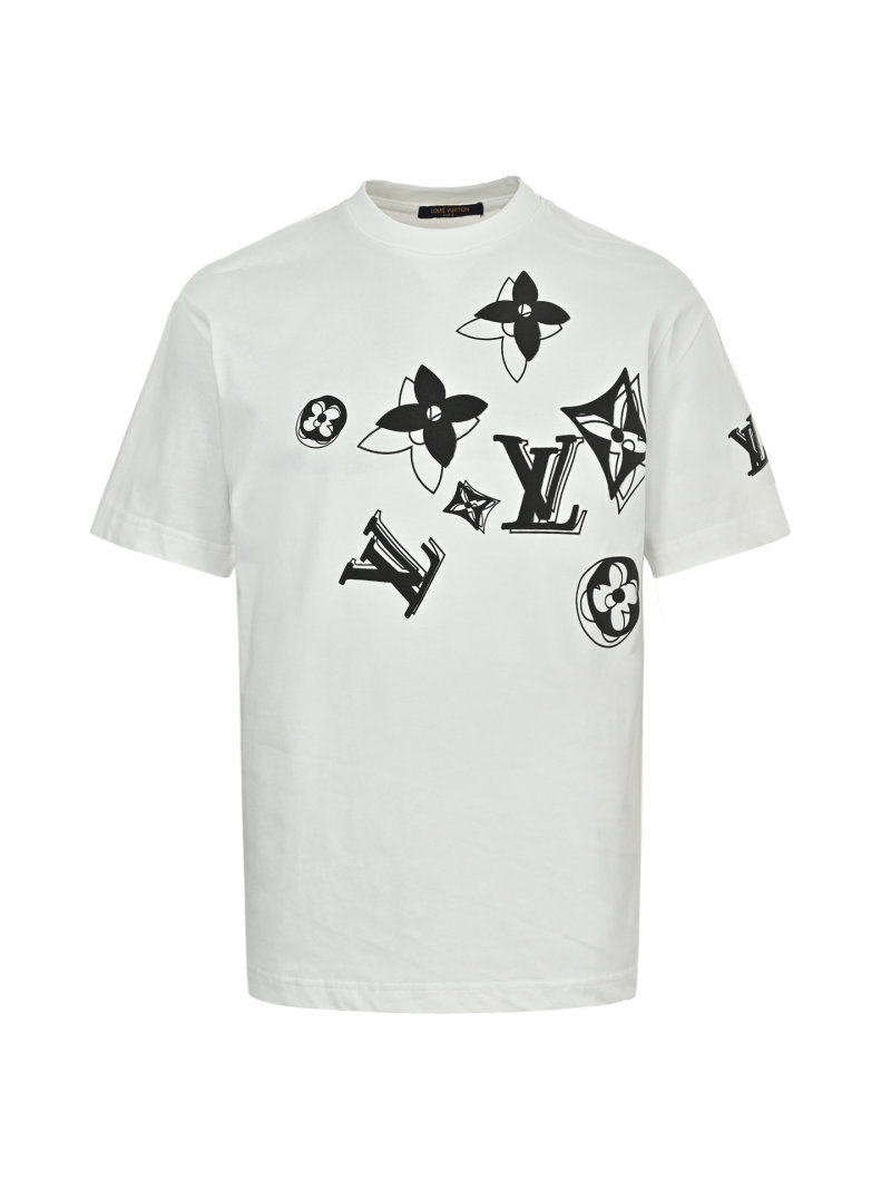 Louis Vuitton Monogram Flower Print Cream T-Shirt view