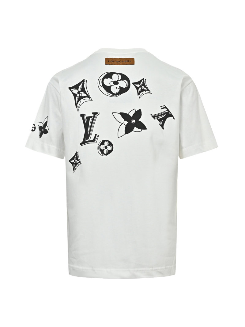 Louis Vuitton Monogram Flower Print Cream T-Shirt view