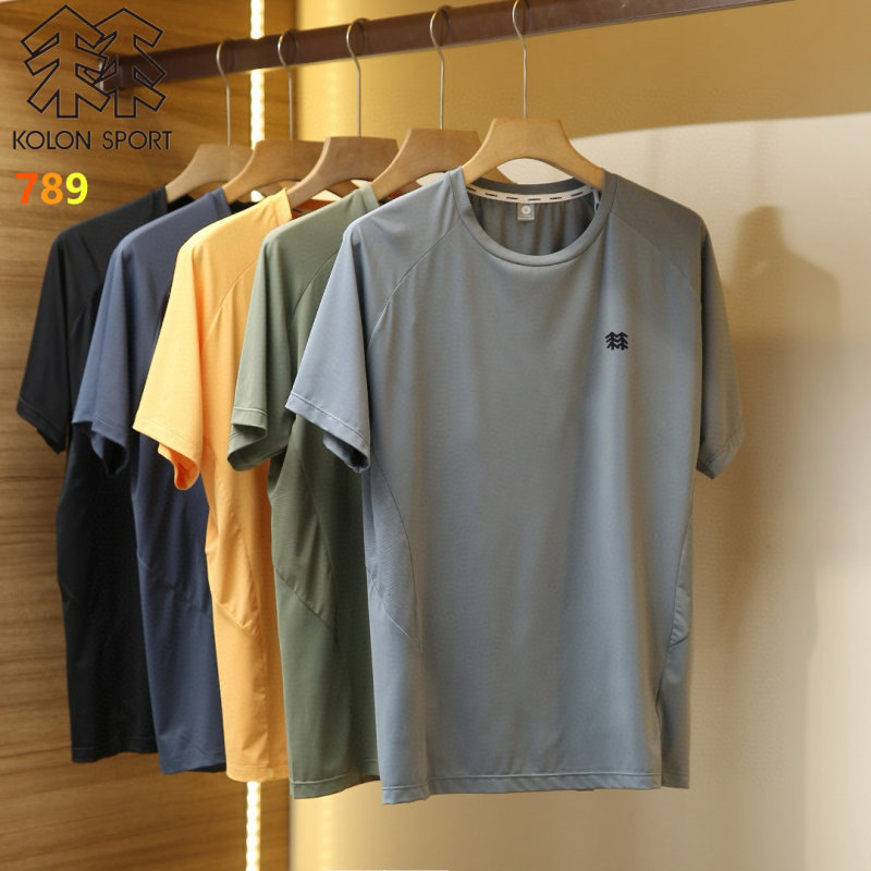 Descente 3D Embroidered Ice Silk Casual T-Shirt Sage Green view