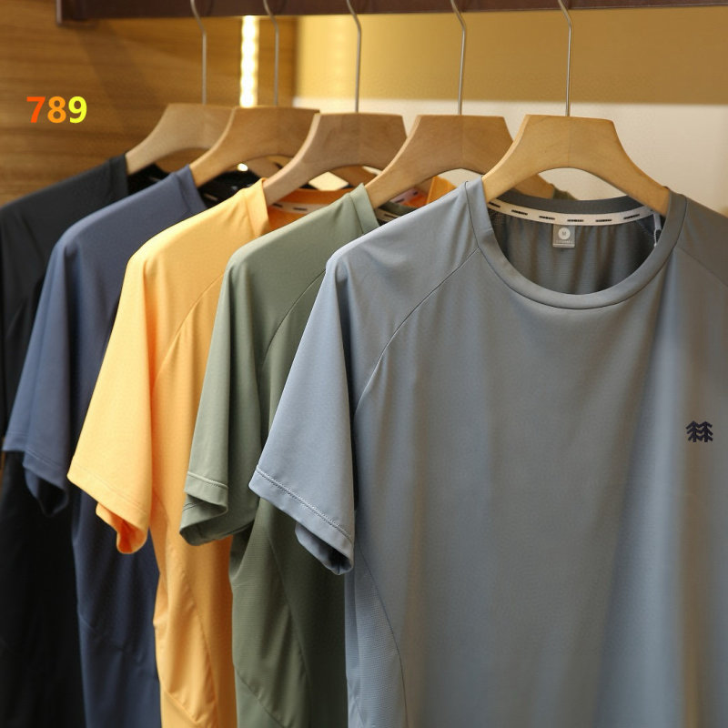 Descente 3D Embroidered Ice Silk Casual T-Shirt Sage Green view