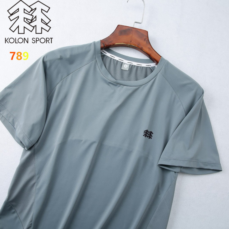 Descente 3D Embroidered Ice Silk Casual T-Shirt Sage Green view