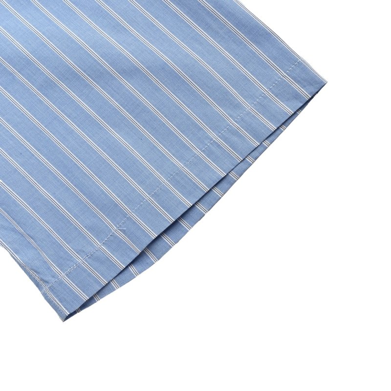 Blue Pinstripe Short Sleeve Button-Up Shirt view
