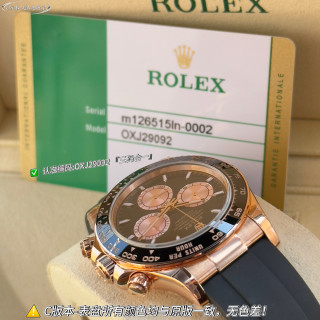 Rolex Daytona Rose Gold Black Dial Chronograph Watch view 3