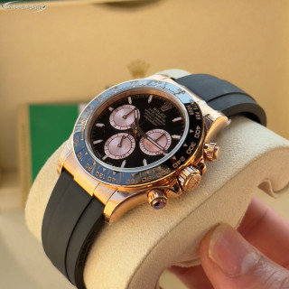 Rolex Daytona Rose Gold Black Dial Chronograph Watch view 6