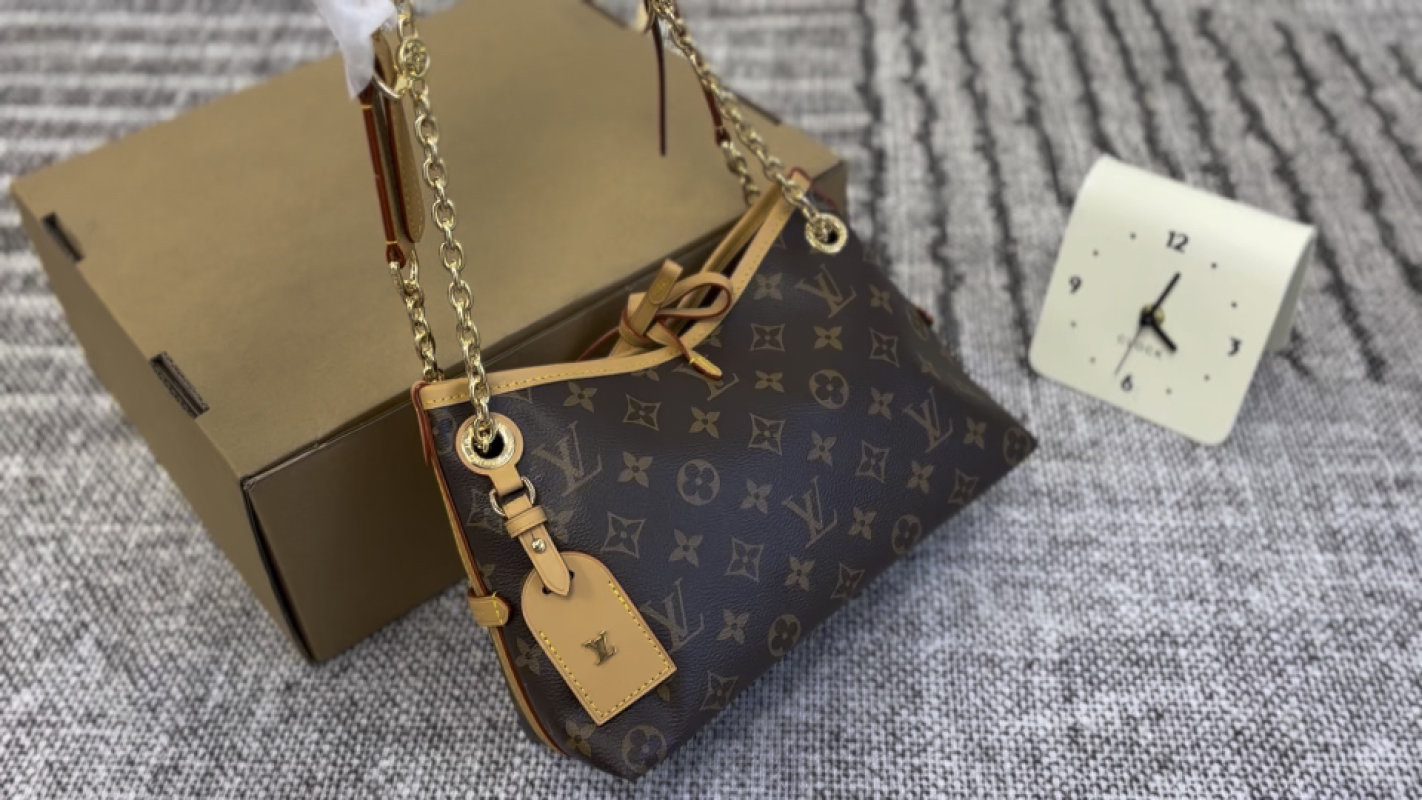 Louis Vuitton Monogram Canvas Shoulder Bag with Chain Strap
