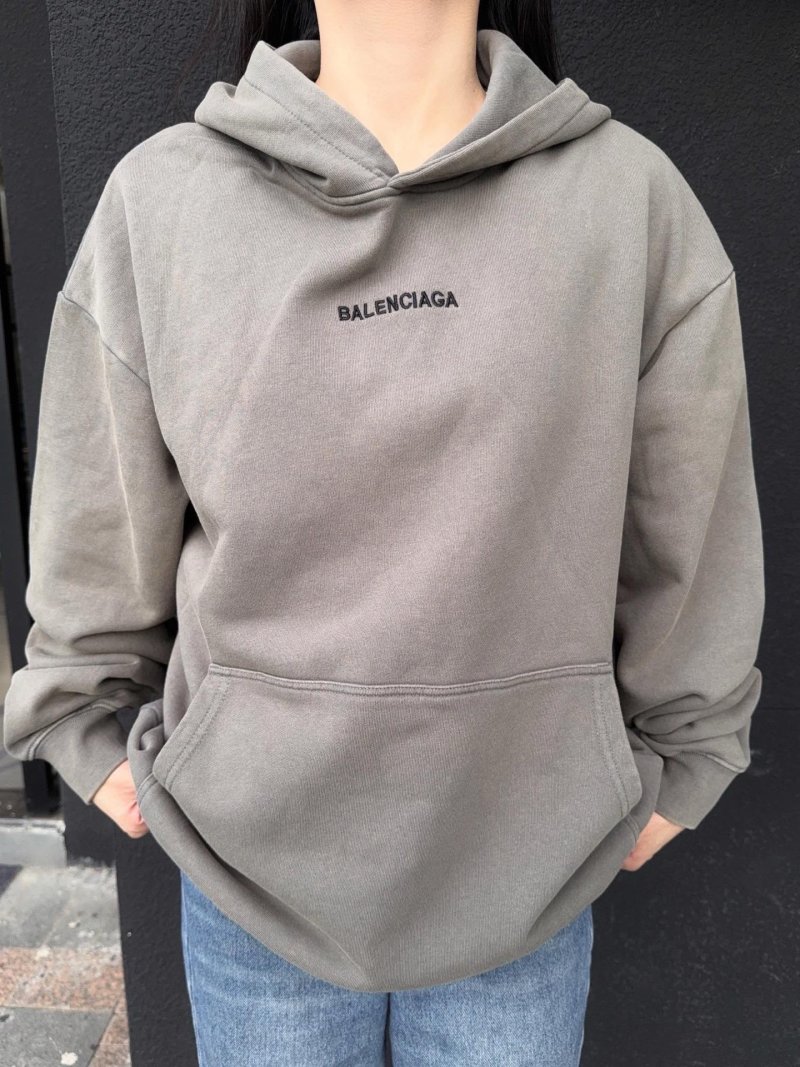 Balenciaga Cream Oversized Logo Hoodie view