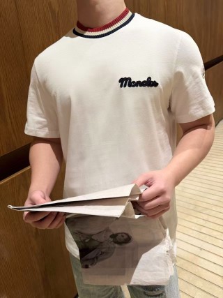 Cream Crew Neck Short Sleeve T-Shirt with Embroidered Script Logo view 4