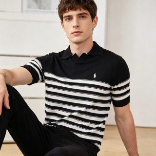 Polo Ralph Lauren Black White Striped Polo Shirt view 3