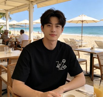 Louis Vuitton LV Monogram Black Short Sleeve T-Shirt view 3