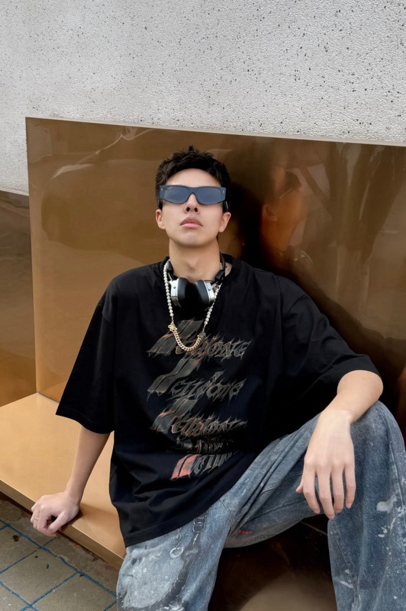Black Graphic Short Sleeve T-Shirt view