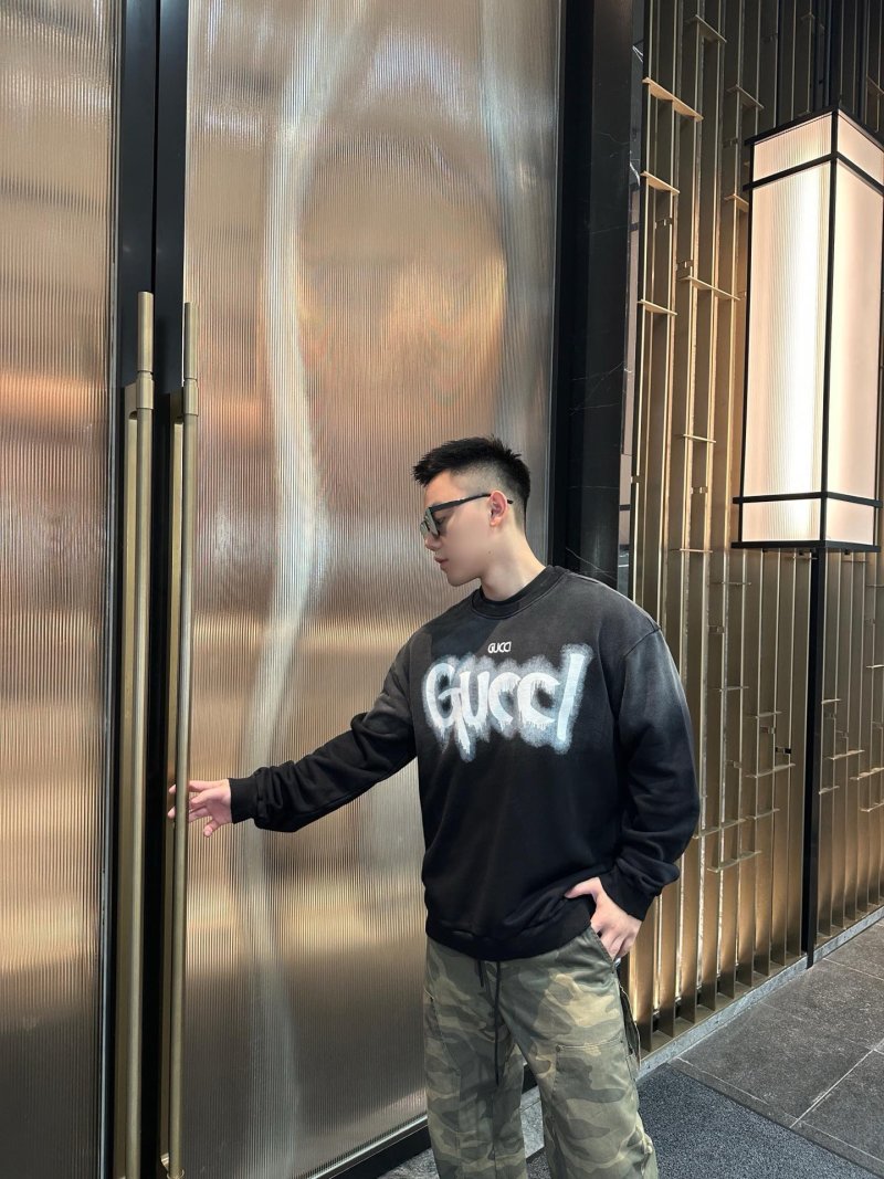 Gucci Graffiti Logo Black Hoodie