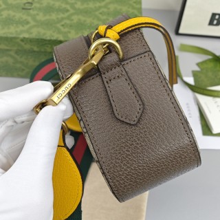 Gucci GG Canvas Camera Bag with Tiger Head Hardware - Ebony & Gold view 7