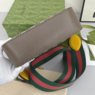 Gucci GG Canvas Camera Bag with Tiger Head Hardware - Ebony & Gold view 8