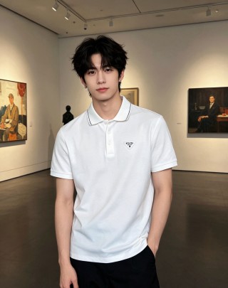 Prada White Short-Sleeve Polo Shirt view 2