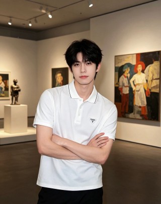 Prada White Short-Sleeve Polo Shirt view 5