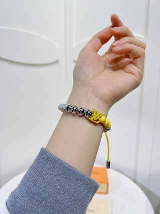 Louis Vuitton Monogram Beads Bracelet Neon Yellow view 7