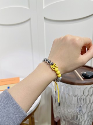 Louis Vuitton Monogram Beads Bracelet Neon Yellow view 8