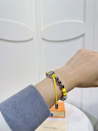 Louis Vuitton Monogram Beads Bracelet Neon Yellow view 9