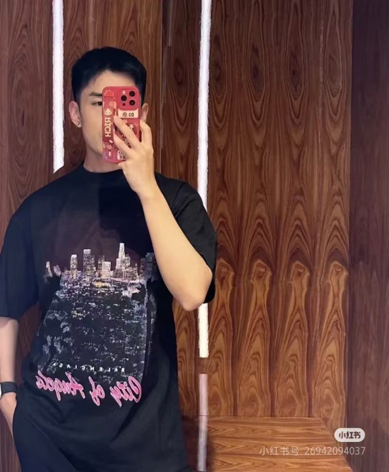 Black Cityscape Graphic Short Sleeve T-Shirt