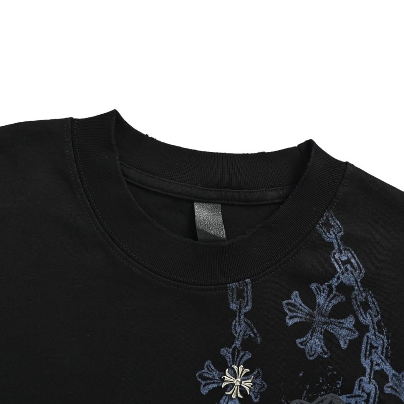 Chrome Hearts Black Cross Ornate Graphic T-Shirt view