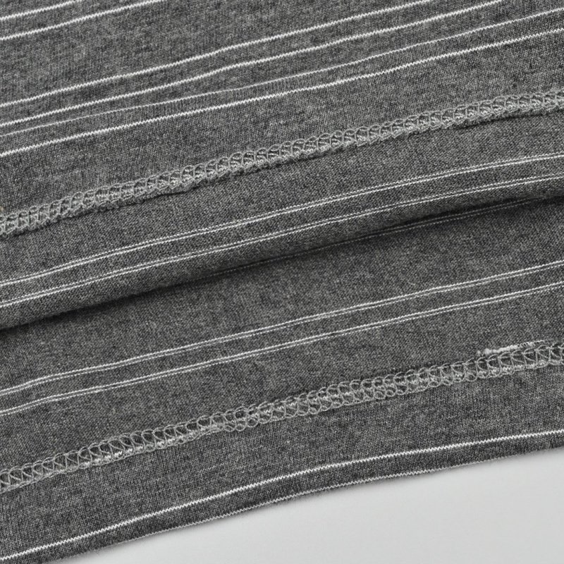 Stone Island Grey Striped Long Sleeve Polo Shirt view