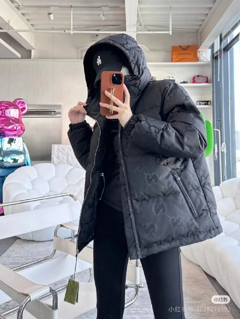 Gucci GG Monogram Black Down Puffer Jacket view