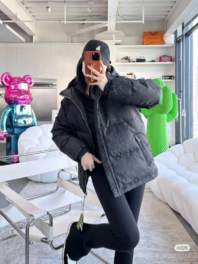 Gucci GG Monogram Black Down Puffer Jacket view