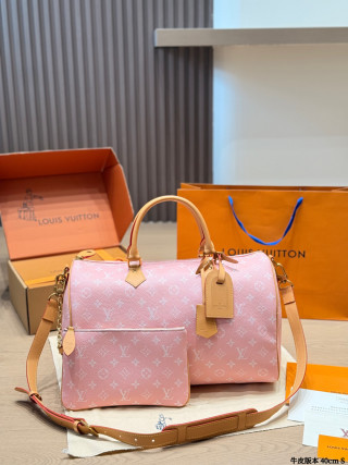 Louis Vuitton Speedy P44 Monogram Green Calf Leather Bag view 4