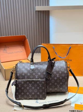 Louis Vuitton Speedy P44 Monogram Green Calf Leather Bag view 8