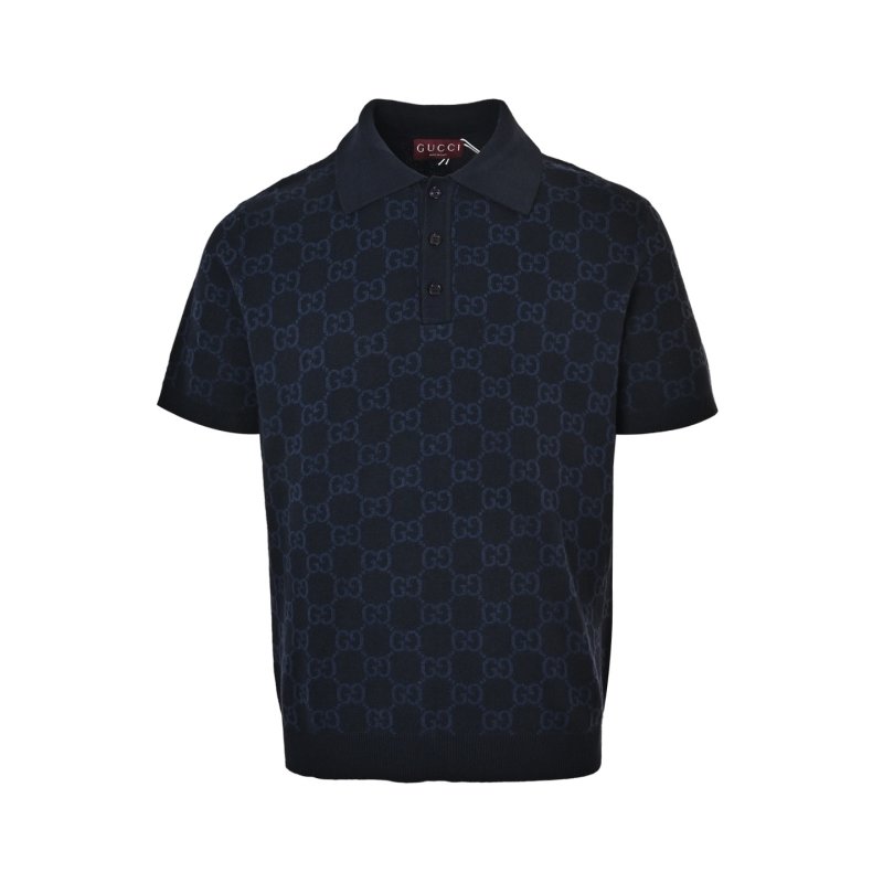 Gucci GG Monogram Navy Polo Shirt view