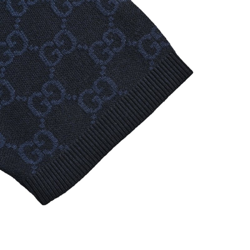 Gucci GG Monogram Navy Polo Shirt view