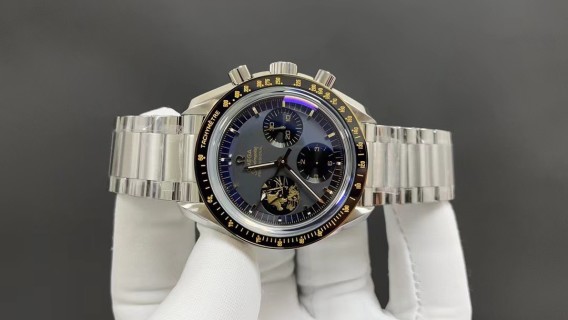 Omega Speedmaster Apollo 11 Chronograph Black Dial Steel Watch view 1
