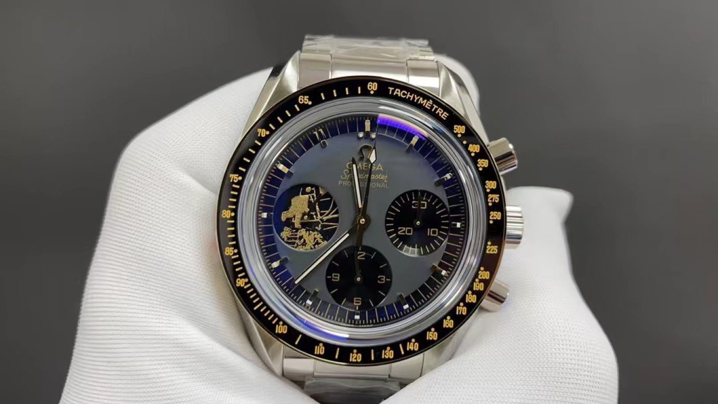 Omega Speedmaster Apollo 11 Chronograph Black Dial Steel Watch view