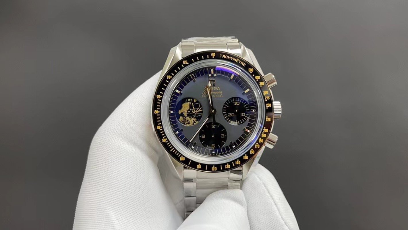 Omega Speedmaster Apollo 11 Chronograph Black Dial Steel Watch view