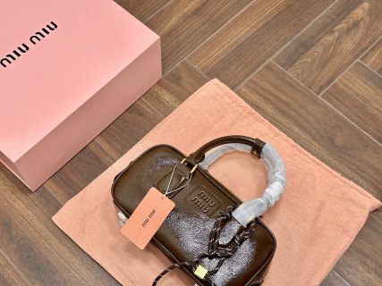 Miu Miu Bowling Bag Brown Leather view 1