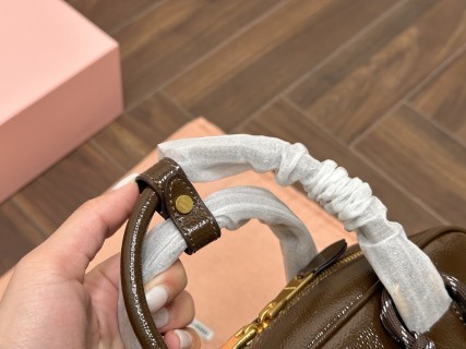 Miu Miu Bowling Bag Brown Leather view 8