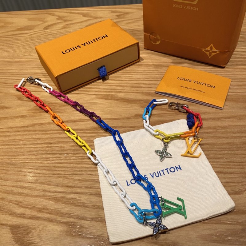 Louis Vuitton Rainbow Chain Link Necklace - Multicolor view
