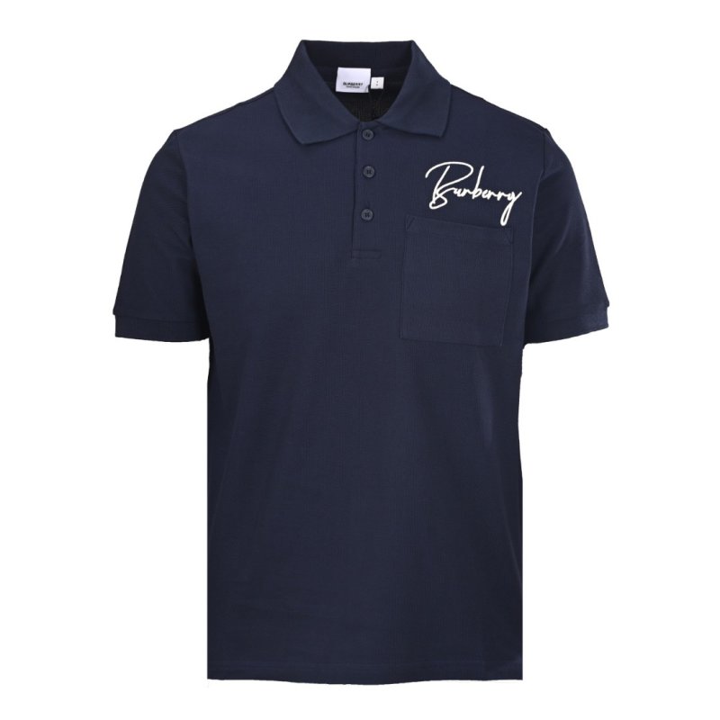Burberry Signature Script Navy Polo Shirt view