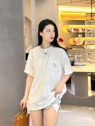 Prada White Pocket T-Shirt view 4