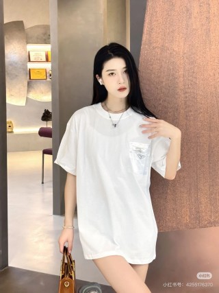 Prada White Pocket T-Shirt view 7