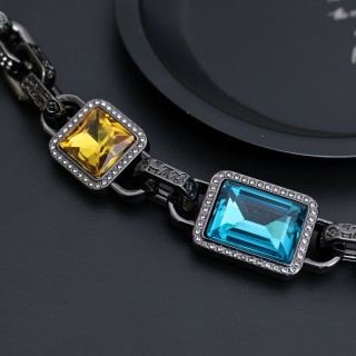 Louis Vuitton Paradise Stone Chain Necklace Silver view 3