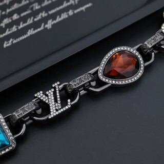 Louis Vuitton Paradise Stone Chain Necklace Silver view 4