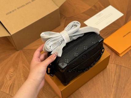 Louis Vuitton Mini Soft Trunk Crossbody Bag Black view 6